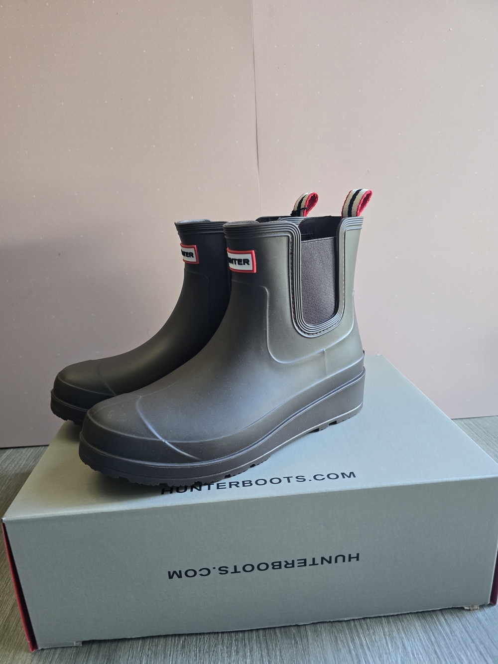 Hunter Womens Brown Rain Boots
